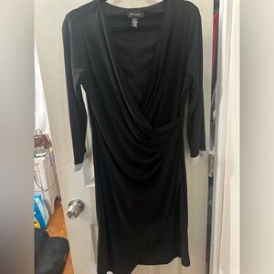 R&M Richards Black Dress with Embellished Cuffs